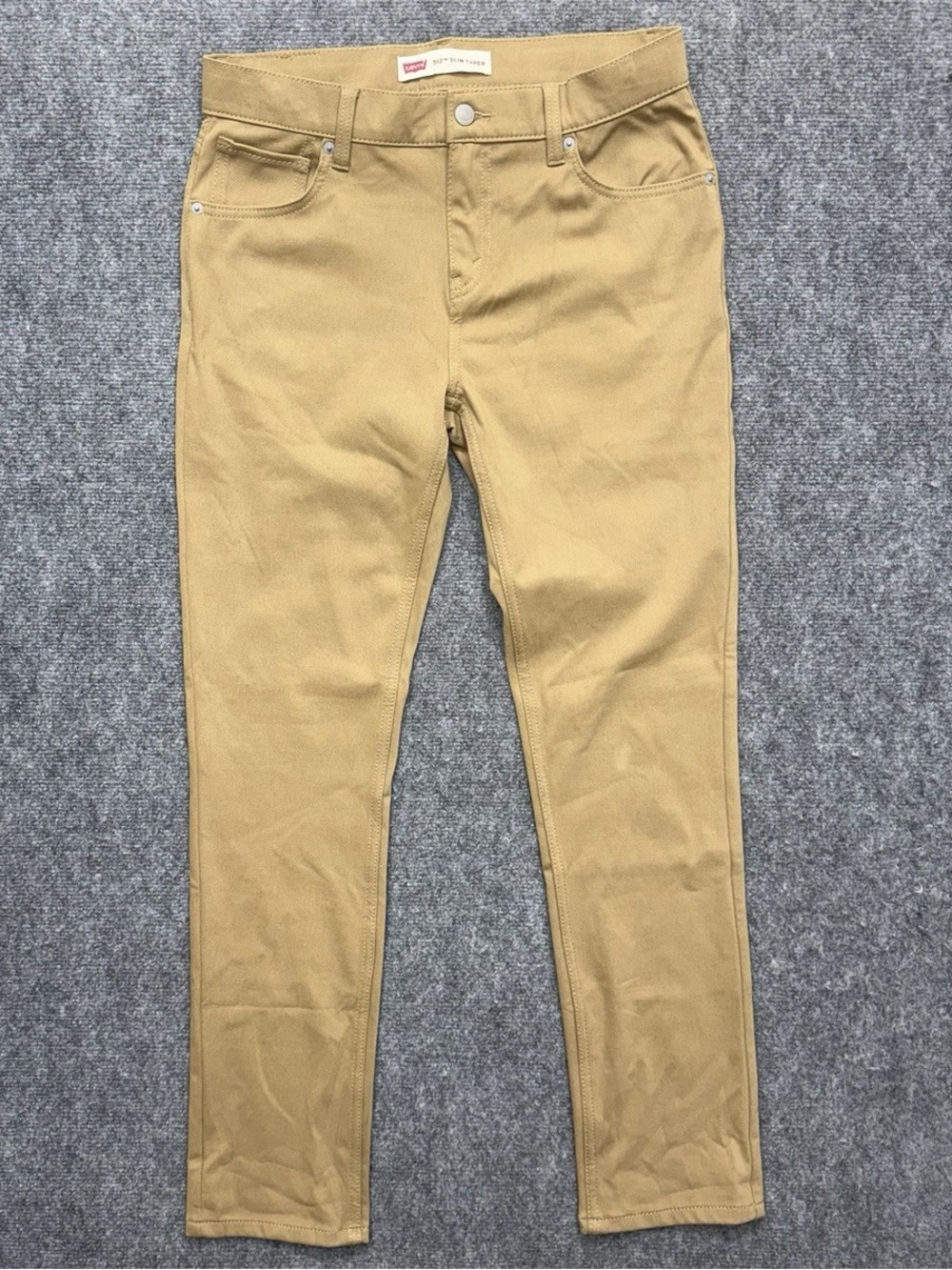 Levi’s 512 Slim Taper Leg Jeans Boys Youth Khaki Stretch Pants 20 Regular 30x32